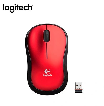 MOUSE LOGITECH INALAMBRICO M185 ROJO