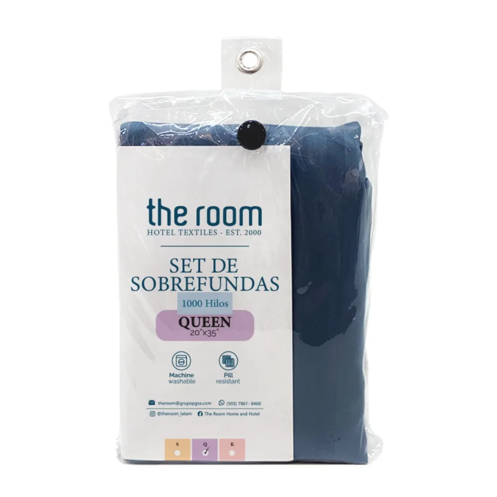 Set De Sobrefunda de Almohada THEROOM Queen 1000H hilos Multicolor