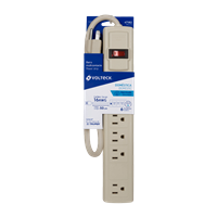 Regleta 6 Salidas Polarizada 110V 6 Salidas Voltech