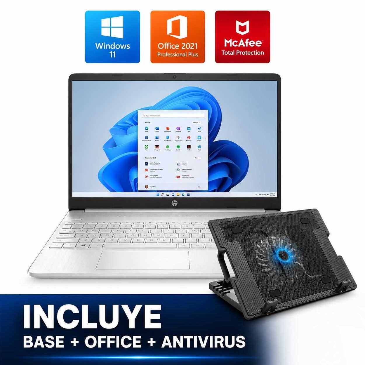 COMBO LAPTOP HP 15-FD0133WM Ci3-N305 – 8GB – 256GB SSD – 15.6″ – W11