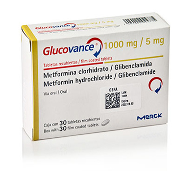 GLUCOVANCE 1000/5 MG TABLETAS VÍA ORAL