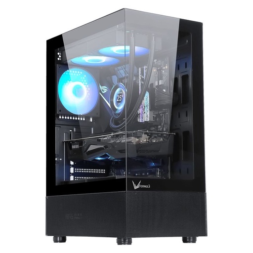 CASE FORMULA V LINE CRYSTAL Z1+ AR V2 MID TOWER 3 ABANICOS ARGB DE 120 MM ACERO Y PANEL FRONTAL DE VIDRIO TEMPLADO 4711401667193 NEGRO
