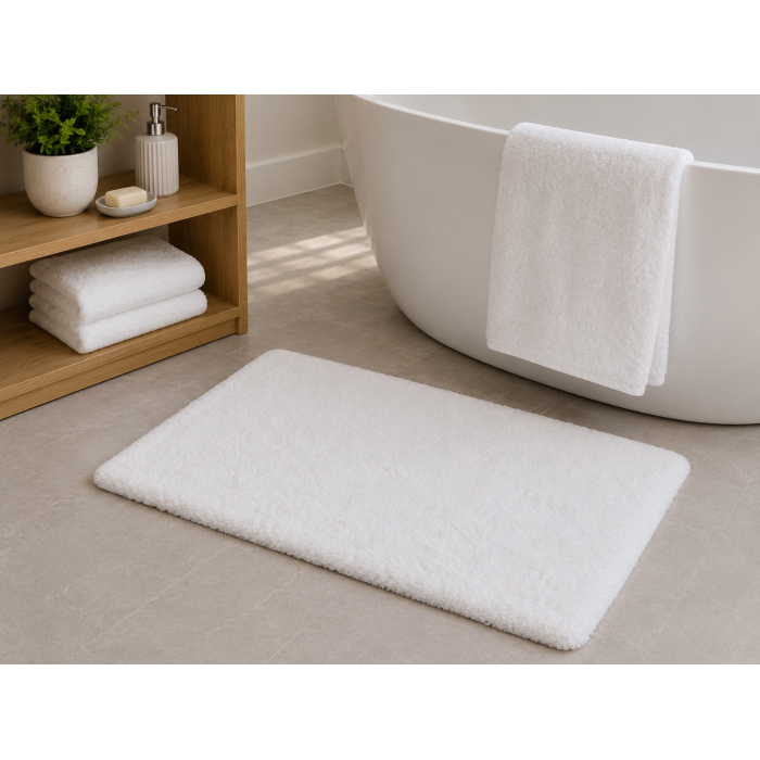ALFOMBRA BAÑO 50X80CM BLANCO HAUS