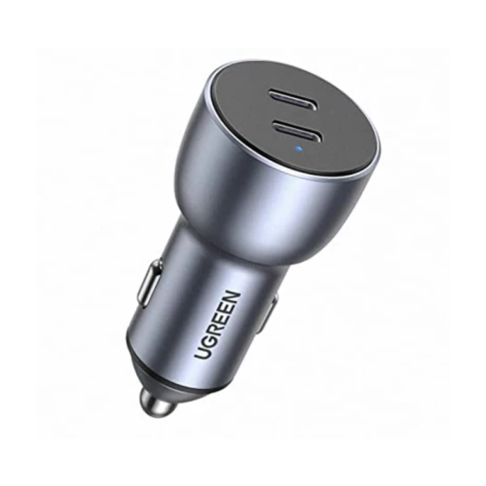 CARGADOR CARRO USBC POWER DELIVERY DUAL 50W GRIS UGREEN