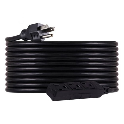 EXTENSION ELECTRICA ALTA RESISTENCIA 7.6MTS 3 TOMAS NEGRA 36825 GE 36825