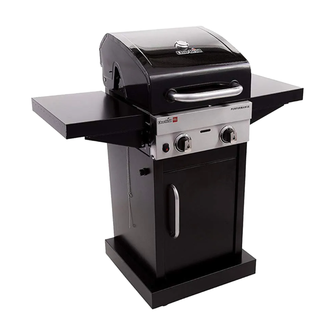 CHAR-BROIL 467730017 PARRILLA A GAS PROPANO INFRARROJA 2 QUEMADORES Y GABINETE ACERO NEGRA/PLATEADA