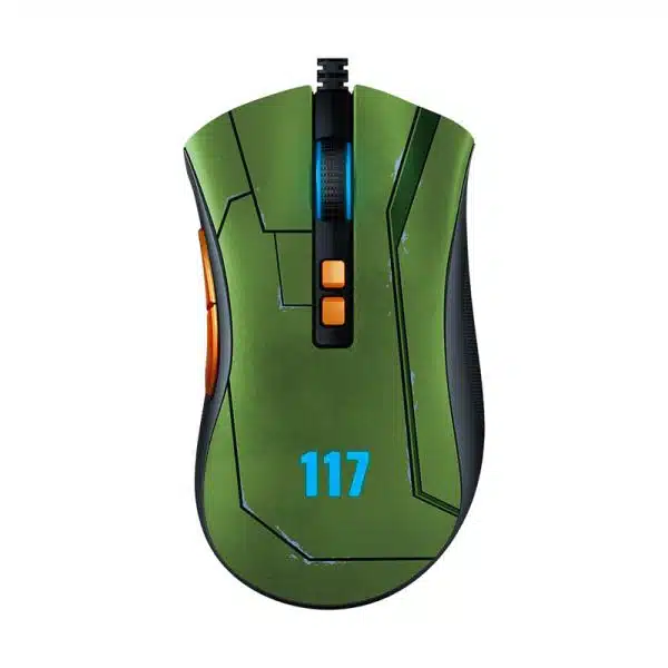 Mouse Razer Gaming RGB Deathadder V2 Edicion Halo 20000 DPI RZ01-03210300-R3M1 Verde-Negro Alámbrico USB