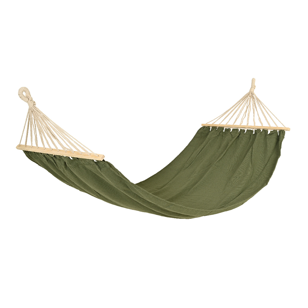 Hamaca de poliester 200x100x3 cm verde oliva