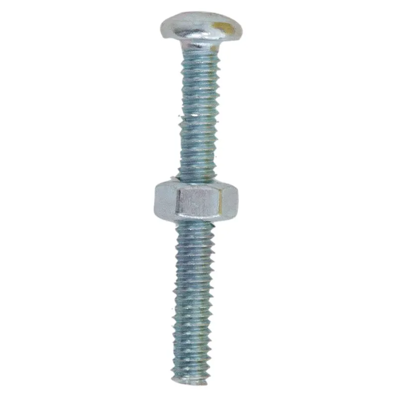 Tornillo estufa cabeza redonda 1/4" x 2" 6 uds incluye tuercas
