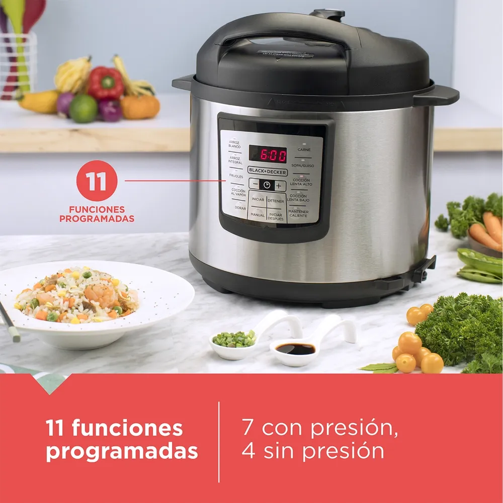 Olla a presión Black and Decker 5.7 L digital PR100SD