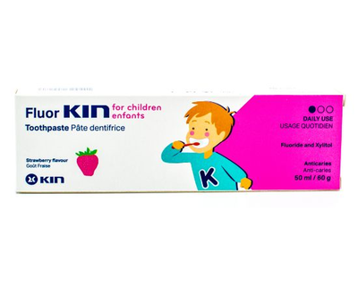 Crema dental Fluor Kin fresa 50 g