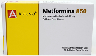 Metformina Adiuvo, 850 mg, 30 tabletas