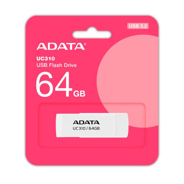 Memoria USB 64 Adata UC310 3.2 GEN 1 USB-A – Blanco