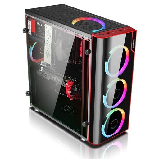 CASE GAMER EAGLE WARRIOR H410 GLASS CG06Z3RA001C USB + HD AUDIO + USB 3.0 3FAN ARGB