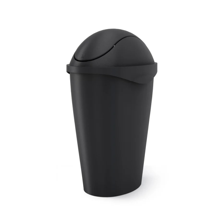 BASURERO C/TAPA 45L NEGRO UMBRA