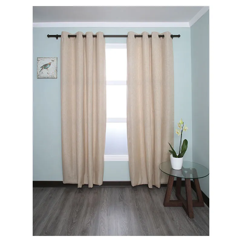 Cortina blackout lino beige 229 x 135 cm
