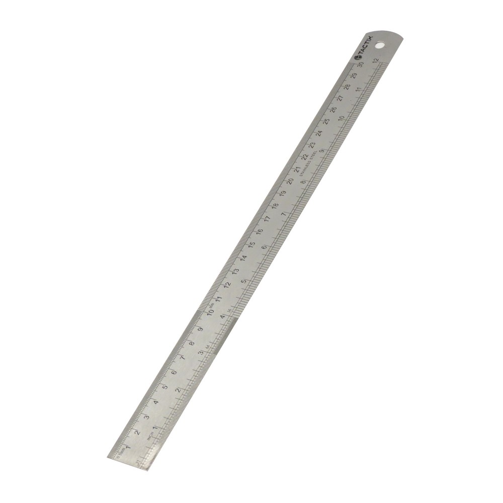 Regla de acero inoxidable 12 pulg