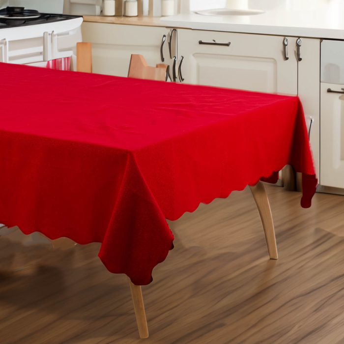 MANTEL CUADRADO 220X220CM 8-10 ROJO HAUS