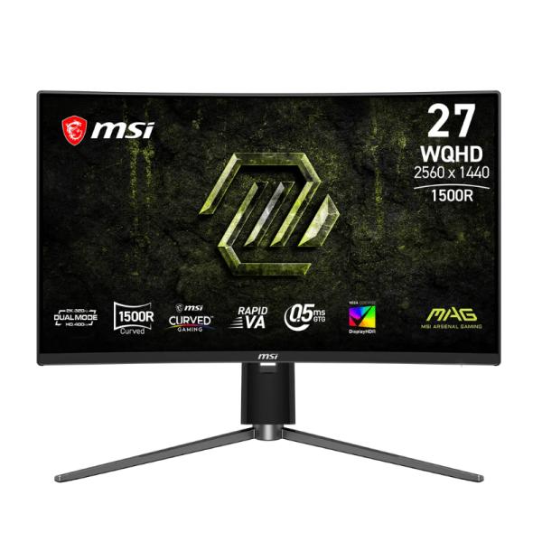 Monitor MSI Gaming MAG 274CQPDF X32 27 Pulg Curva 1500R Wqhd 320HZ/400HZ Rapid VA AMD Freesync Premium Displayport/hdmi/audífonos – Negro