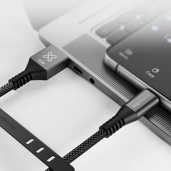 Klip Xtreme Cable USB-A a USB-C negro