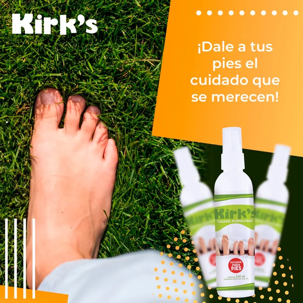 Solución Antimicrobial Kirk's para pies - 230 ml