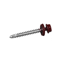 Tornillo Techo Punta Broca Rojo 1/4 X 2" 12 Unidades