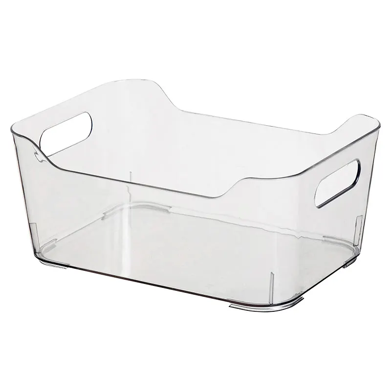 Organizador acrílico con asas laterales transparente 24.8 x 18 x 10.5 Basic Living