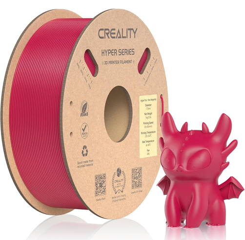 Filamento hyper pla rfid para impresora 3d color magenta 1.75mm 1kg Creality 3301010461