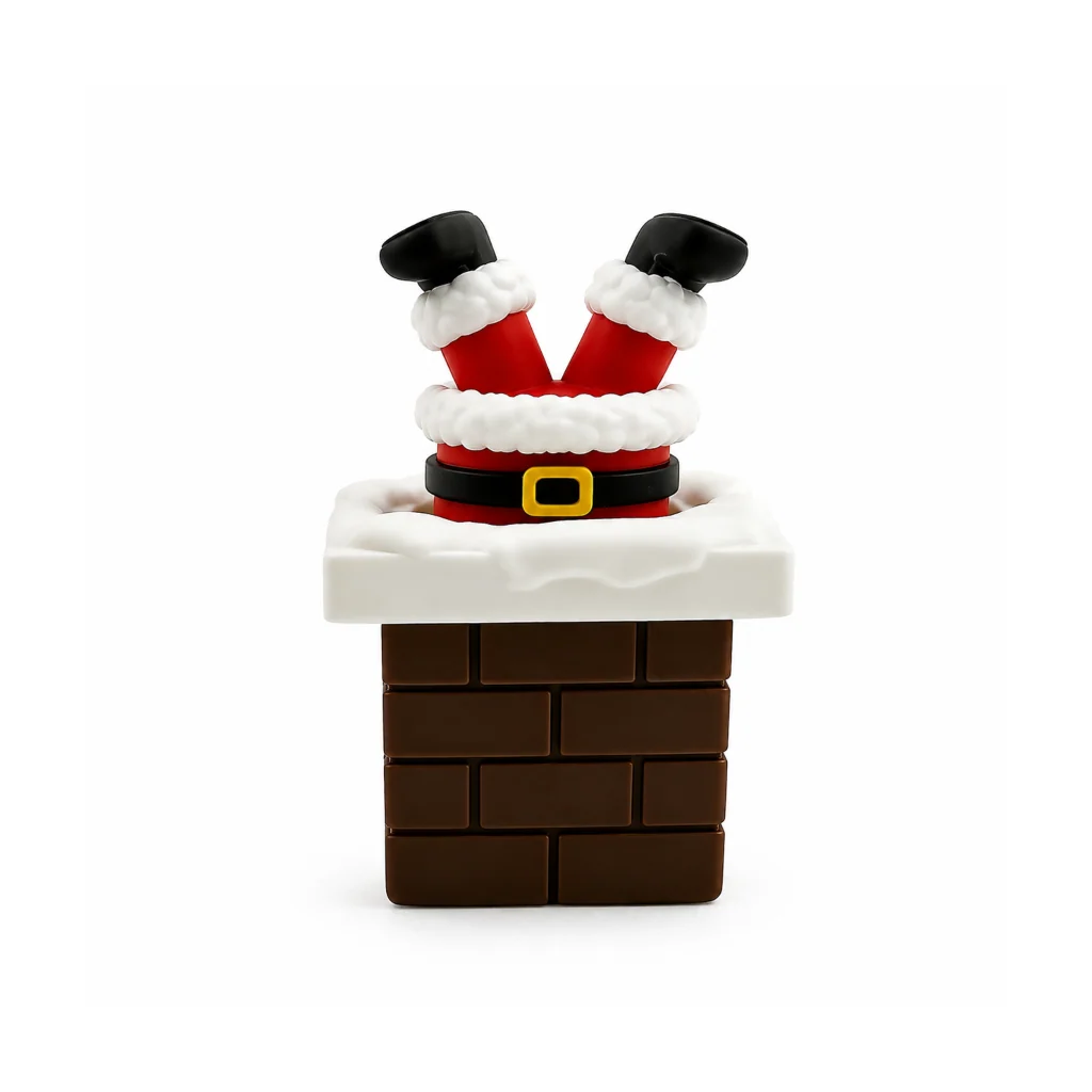 Miomu Juguete Antiestrés Santa en la Chimenea