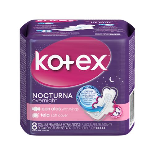 KOTEX NOCTURNA C/ALAS X 8