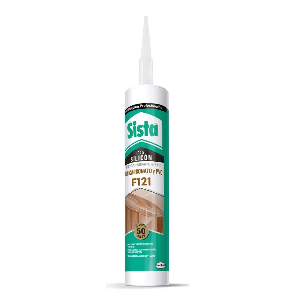 Silicón transparente policarbonato y pvc 300 ml