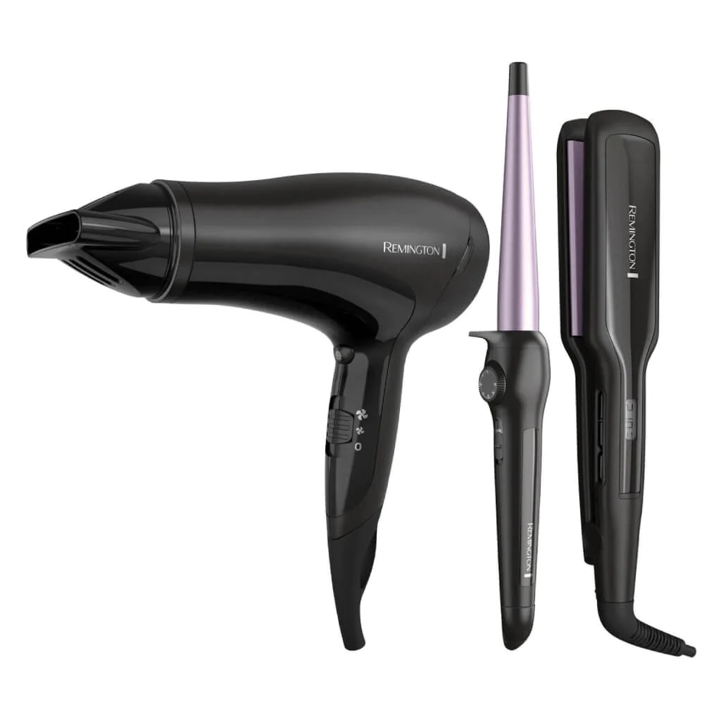 Remington combo alisadora, rizadora y secadora MegaPack Midnight Lilac 3pc-S5520-D3015MLF