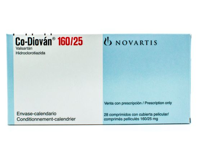 Co-Diovan Novartis 160/25 Mg X 28 Tabletas