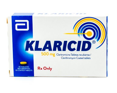 Klaricid, 500 mg, 1 de 10 tabletas