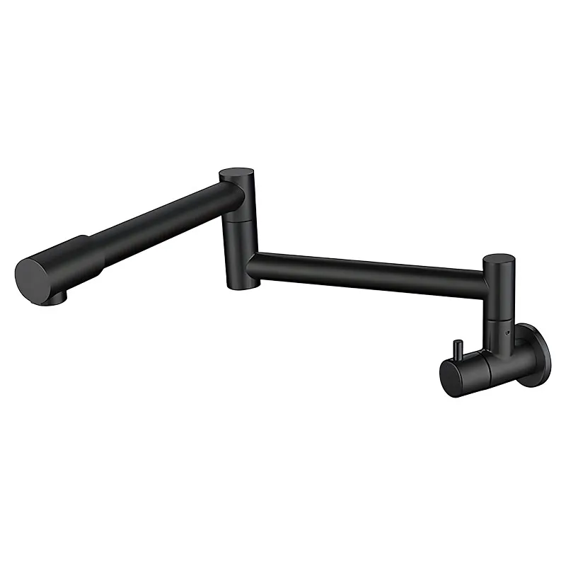 Grifo para cocina monomando cuello recto Barcelona negro mate con manilla palanca