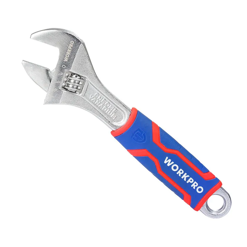 Llave ajustable 8" mango bimaterial Workpro