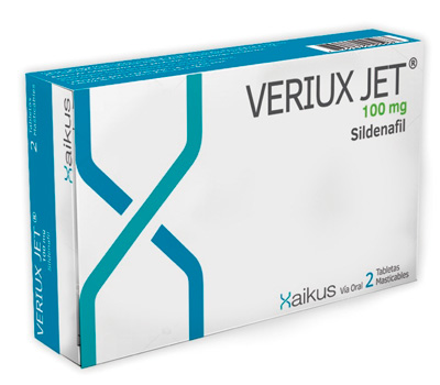 VERIUX JET TABLETA MASTICABLE DE 100 MG 2 UNIDADES