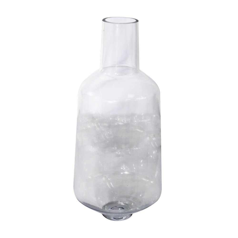 Florero decorativo de vidrio 29 cm transparente