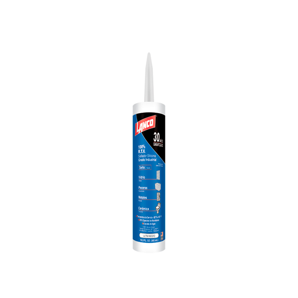 Sellador 100 porciento silicona grado ind 300ml blanco