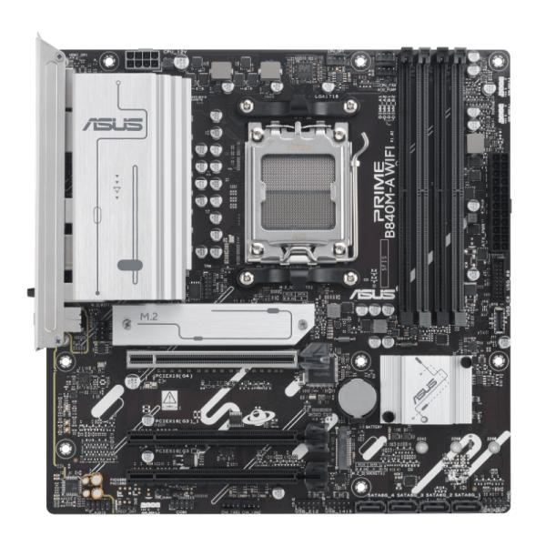 Tarjeta Madre Asus Prime B840M-a AM5 Micro-ATX DDR5 WiFi – Negro / Blanco