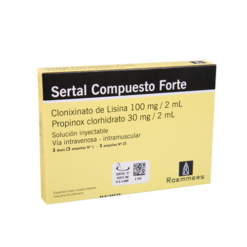 SERTAL COMPUESTO FORTE AMPOLLAS 130 MG