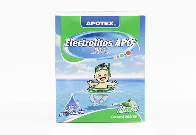 ELECTROLITOS APO EN POLVO SABOR LIMÓN 4 SOBRES
