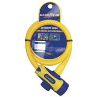 Candado Cable Acero Azul/Amarillo 12 x 650 mm Goodyear