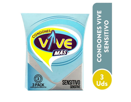 VIVE condones Sensitivo 3 unidades
