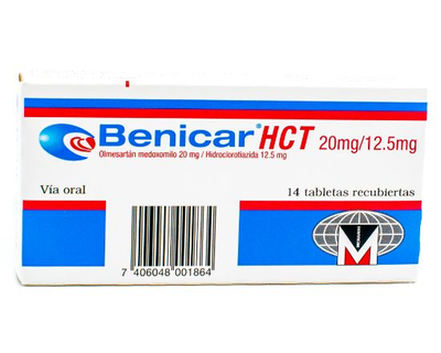 Benicar Hct Menarini 20/12.5 Mg X 14 Tabletas
