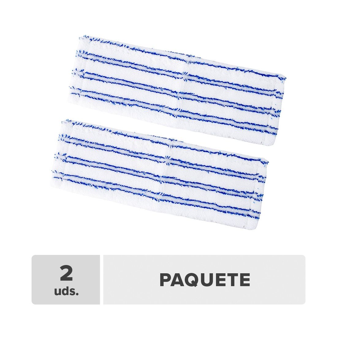 Mopa plana repuesto poliéster 43x14x1cm 2pcs