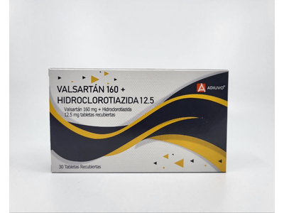 Valsartan+Hidroclorotiazida Adiuvo, 160/12.5 mg, 30 tabletas