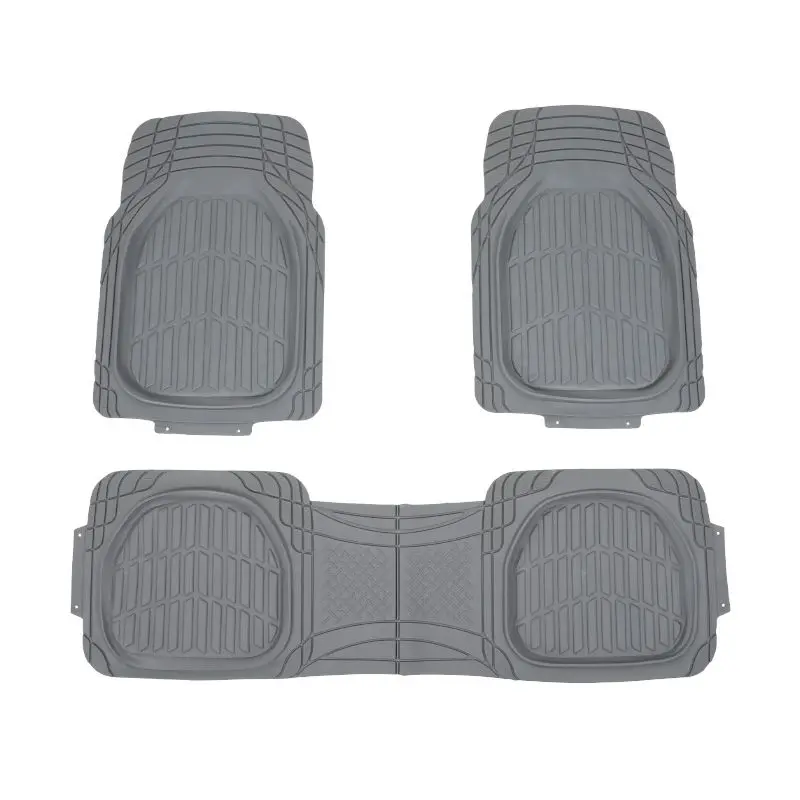 Set 3 alfombras para carro Enforcer caucho gris