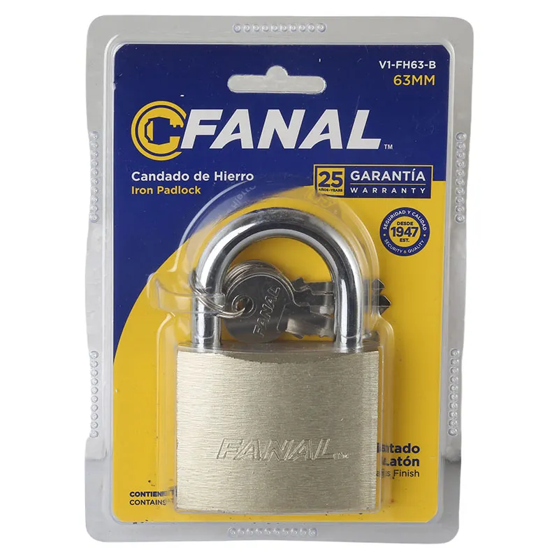 Candado 63 mm arco corto de hierro Fanal