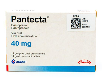 Pantecta 40 mg 14 grageas